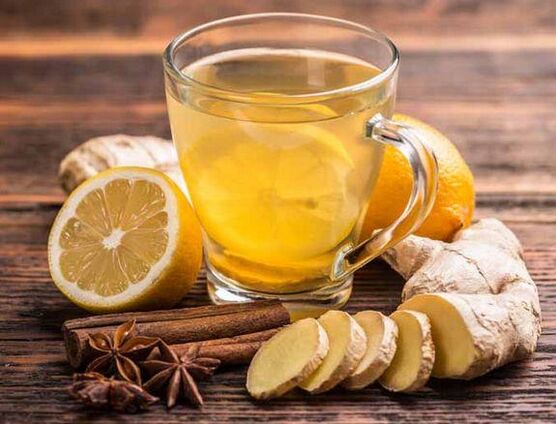 Té con jengibre, limón, canela y clavo para la erección permanente